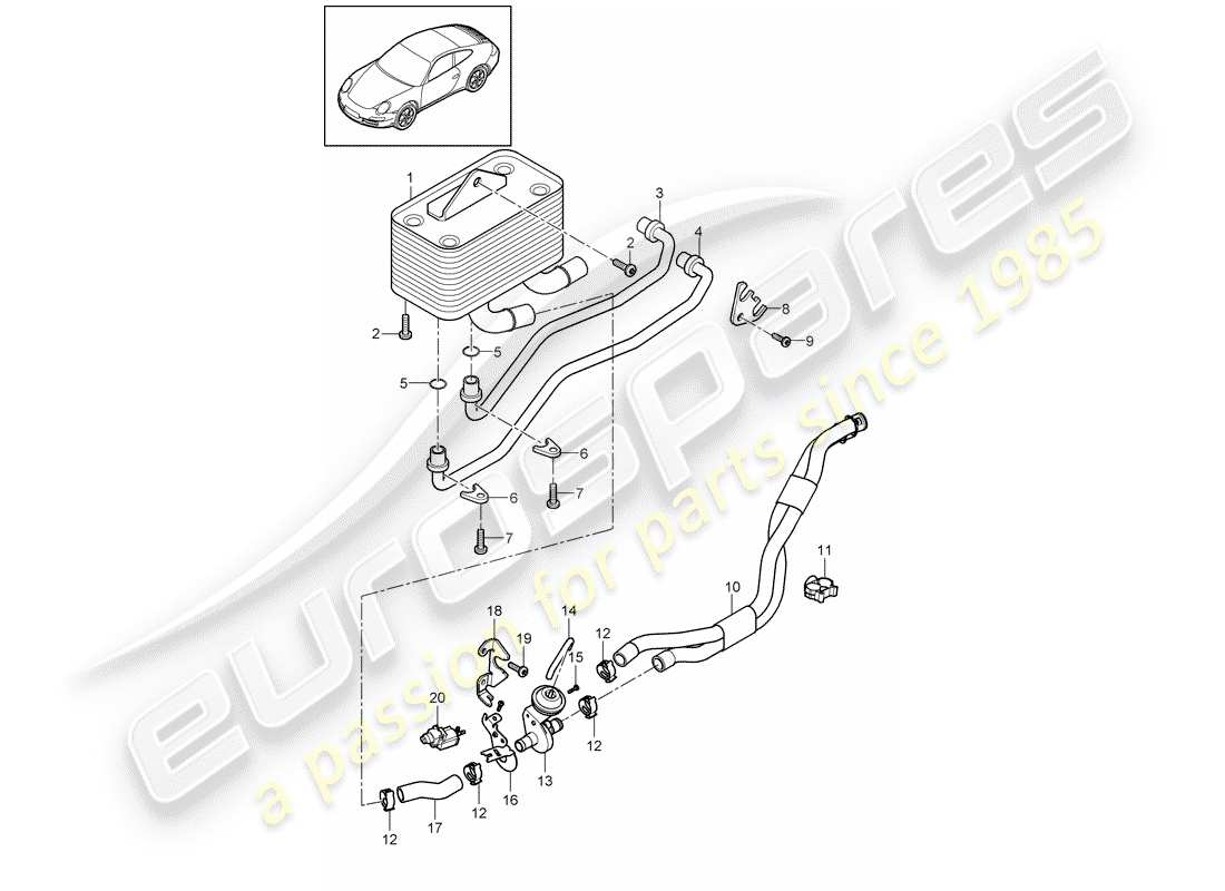 porsche 997 gen. 2 (2012) - pdk - part diagram