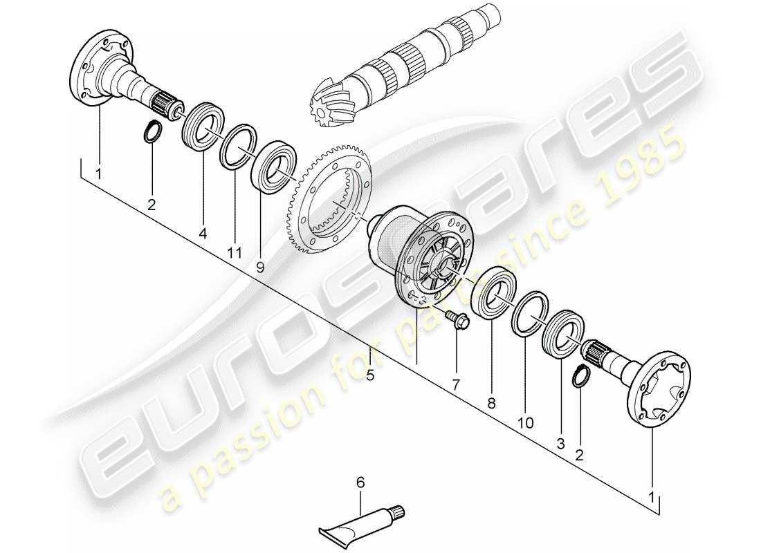 porsche 997 (2008) repair kit part diagram