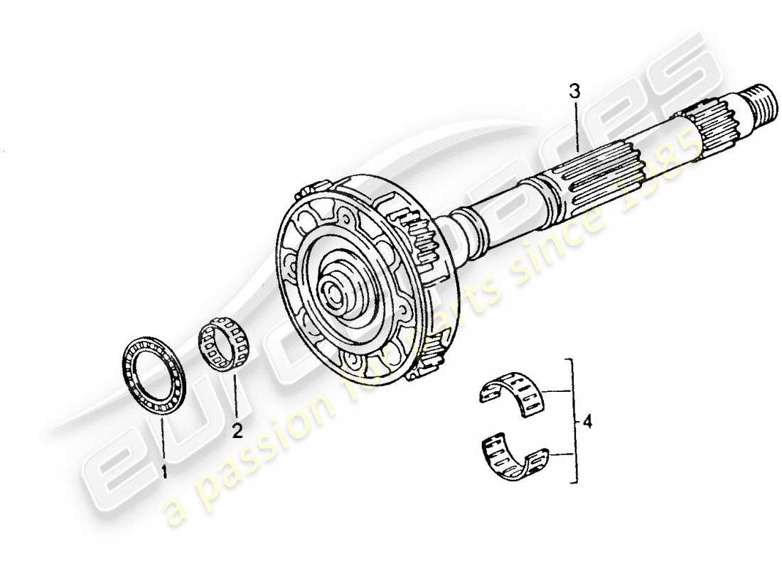 porsche 928 (1992) automatic transmission - planet pinion carrier part diagram