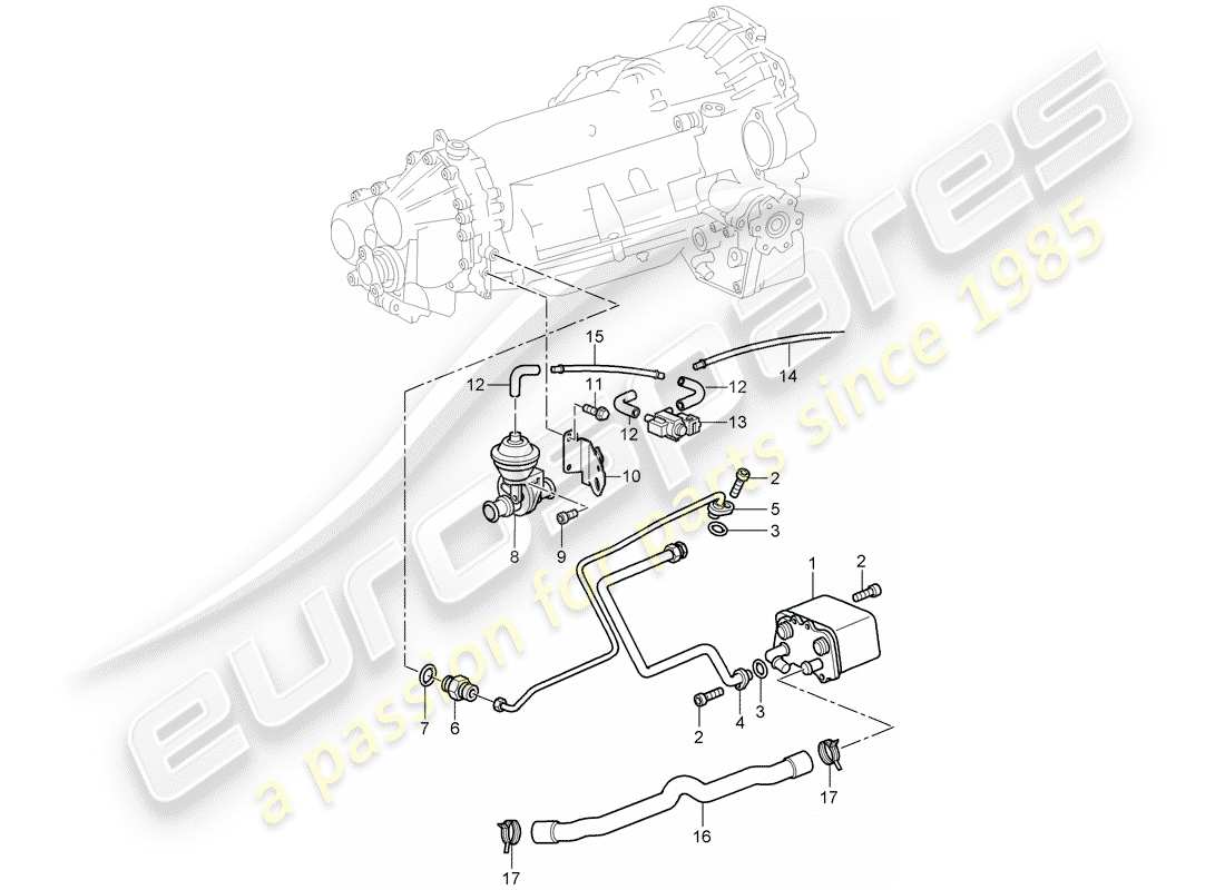 porsche 997 (2006) tiptronic part diagram