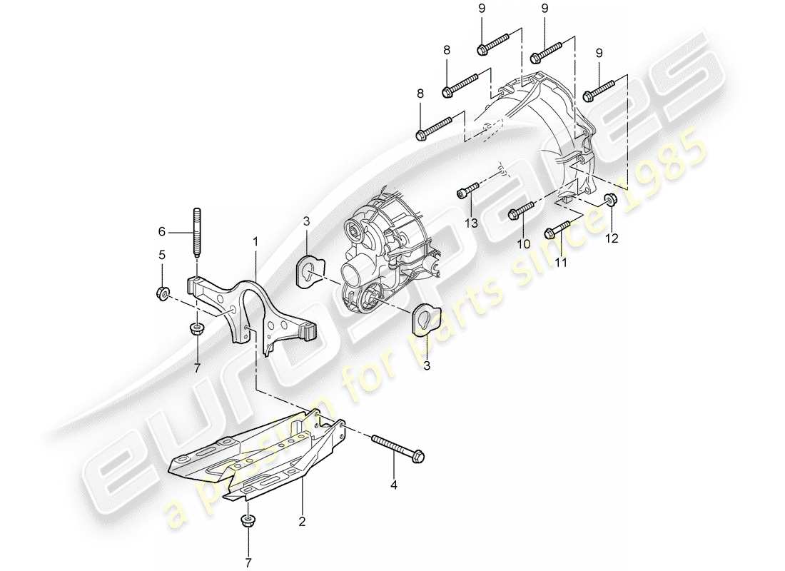 porsche 997 (2006) manual gearbox part diagram