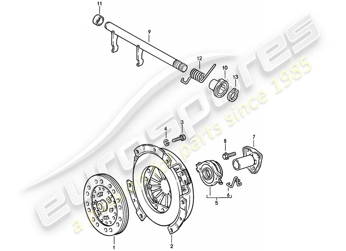 porsche 924 (1979) clutch part diagram