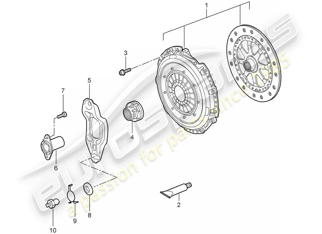 porsche 997 (2006) clutch part diagram