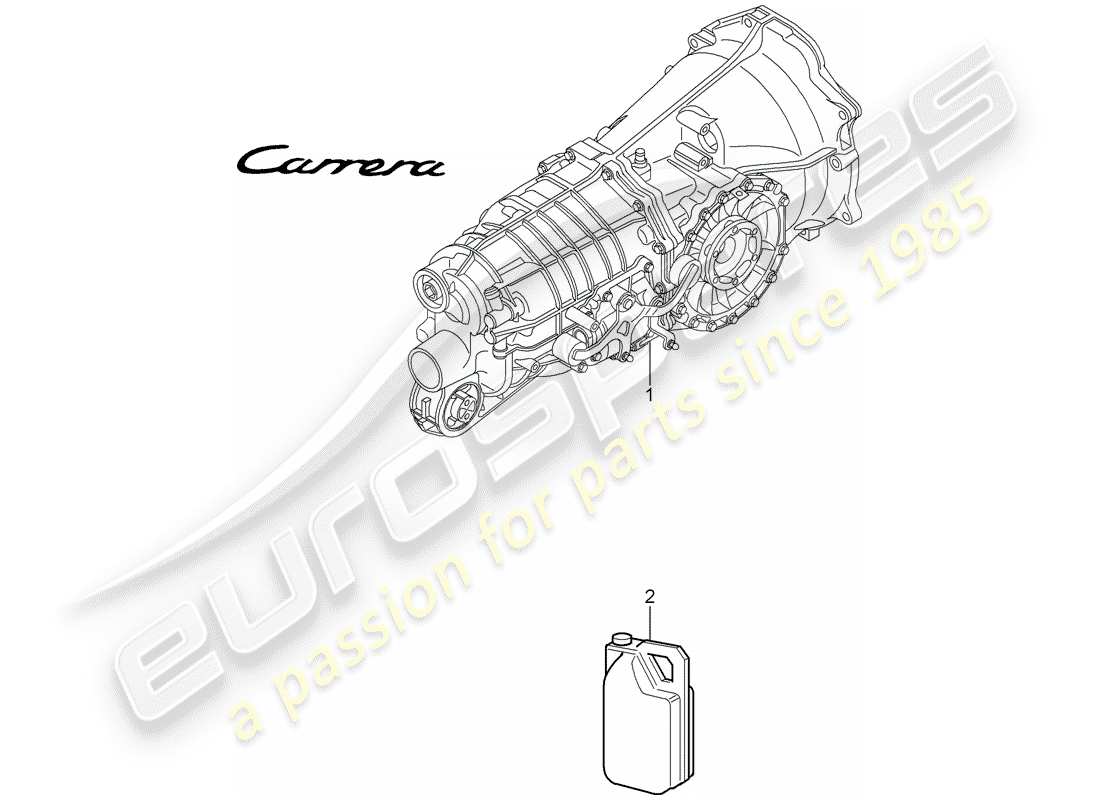 porsche 997 (2007) manual gearbox part diagram