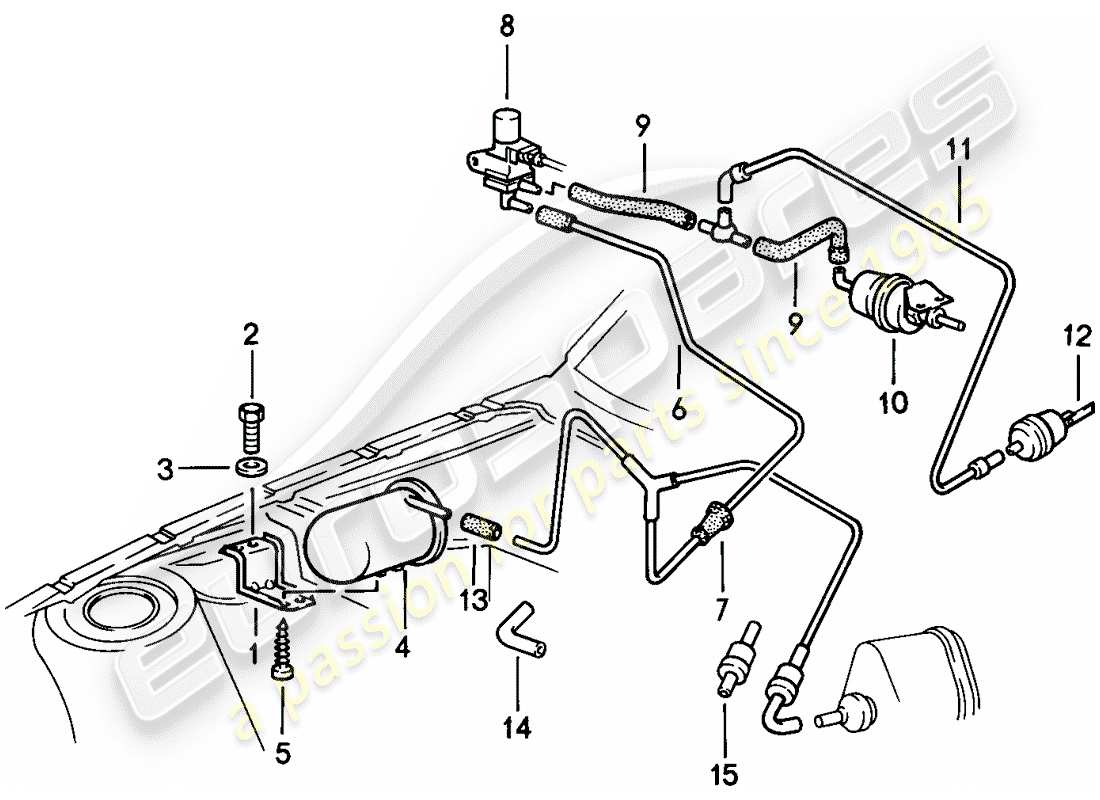 porsche 944 (1982) vacuum control part diagram