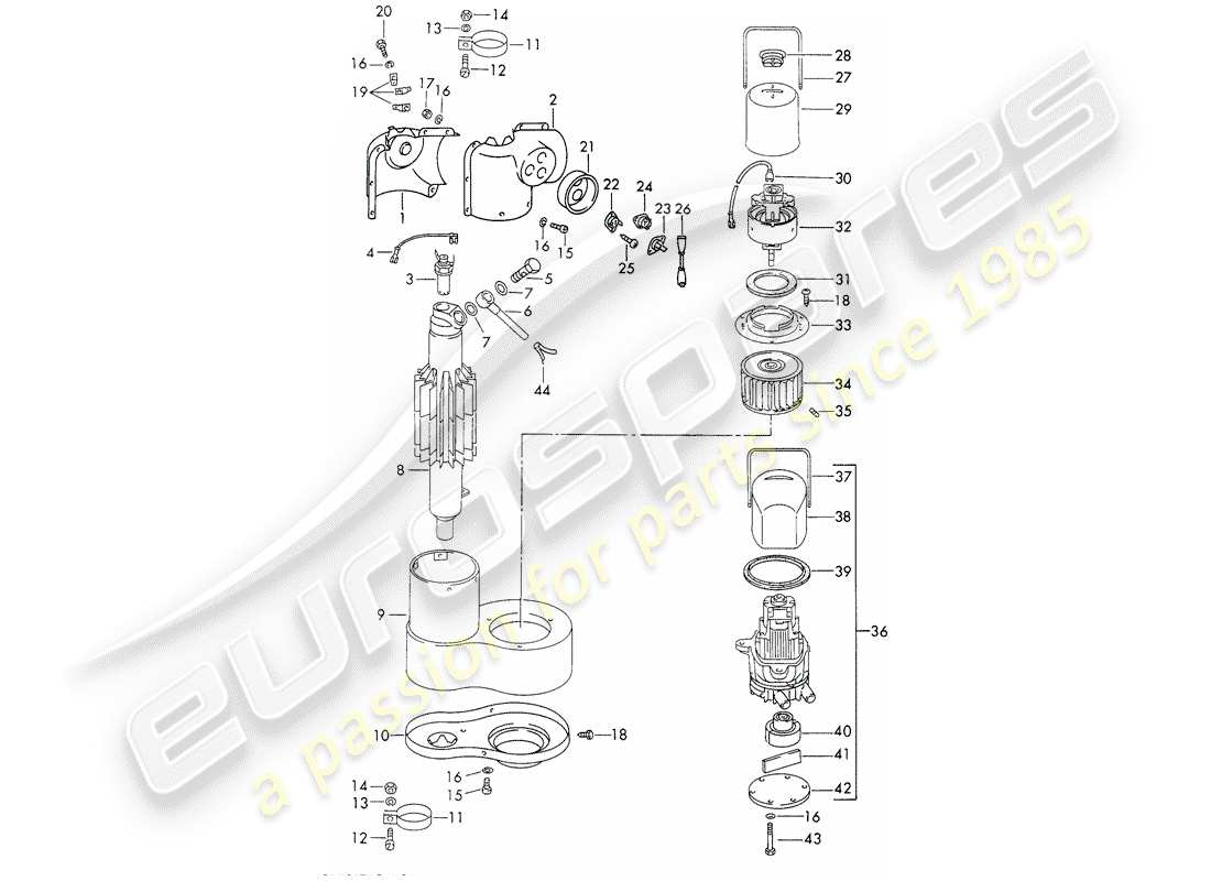 porsche 911/912 (1968) single parts - heater - - webasto - - d - mj 1969>> part diagram