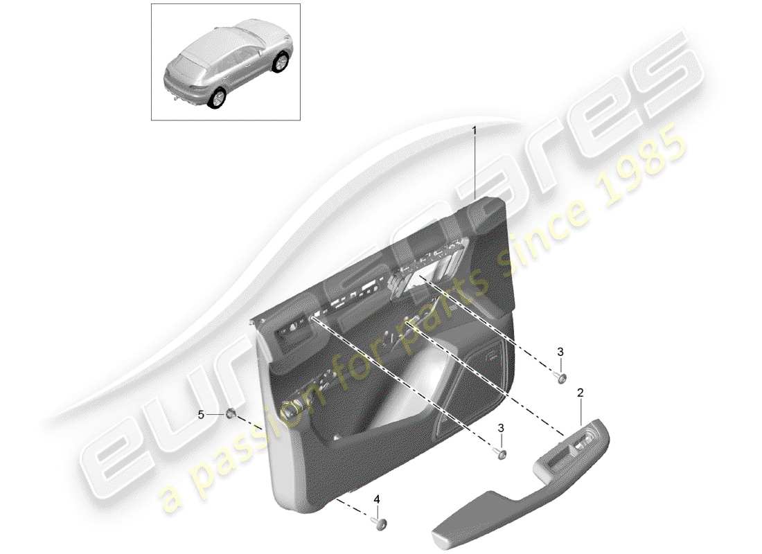 a part diagram from the porsche macan (2014) parts catalogue