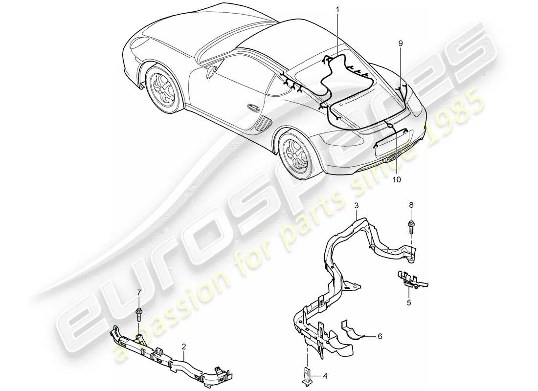 a part diagram from the porsche cayman 987 parts catalogue