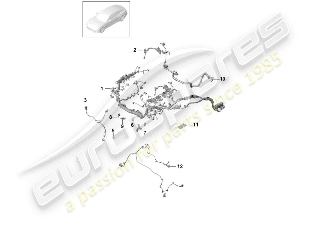 a part diagram from the porsche panamera 971 (2017) parts catalogue