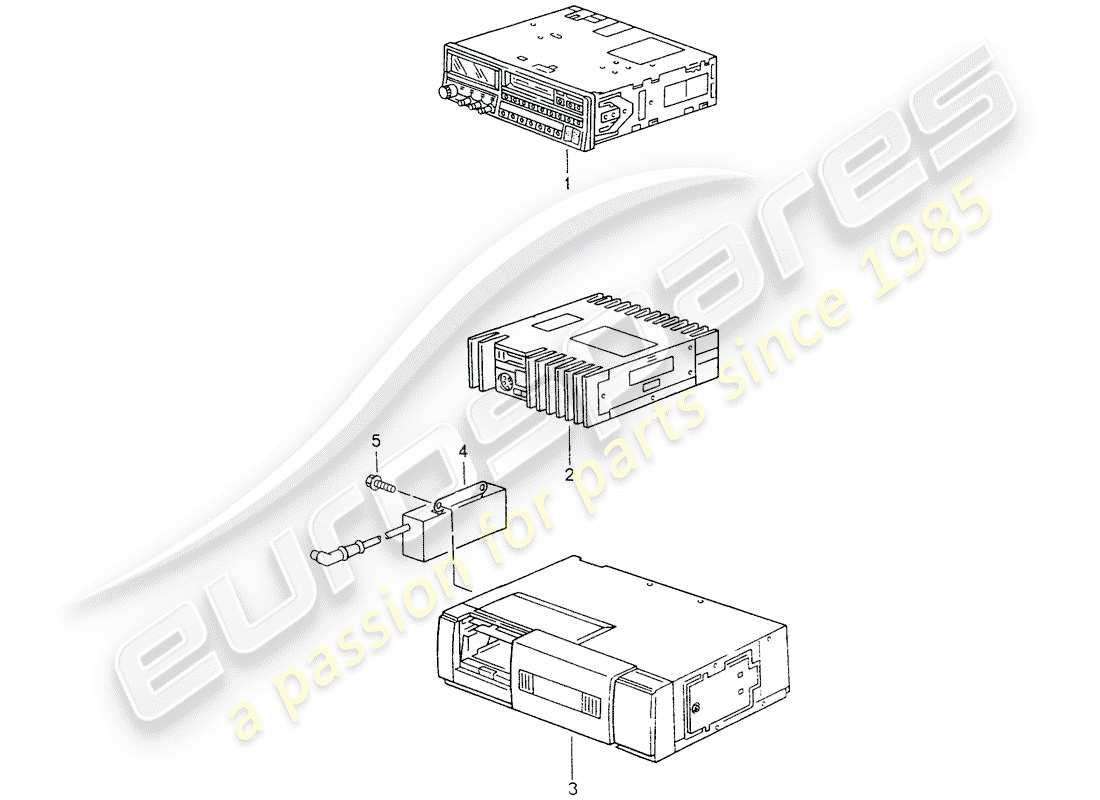 a part diagram from the porsche replacement catalogue (1975) parts catalogue