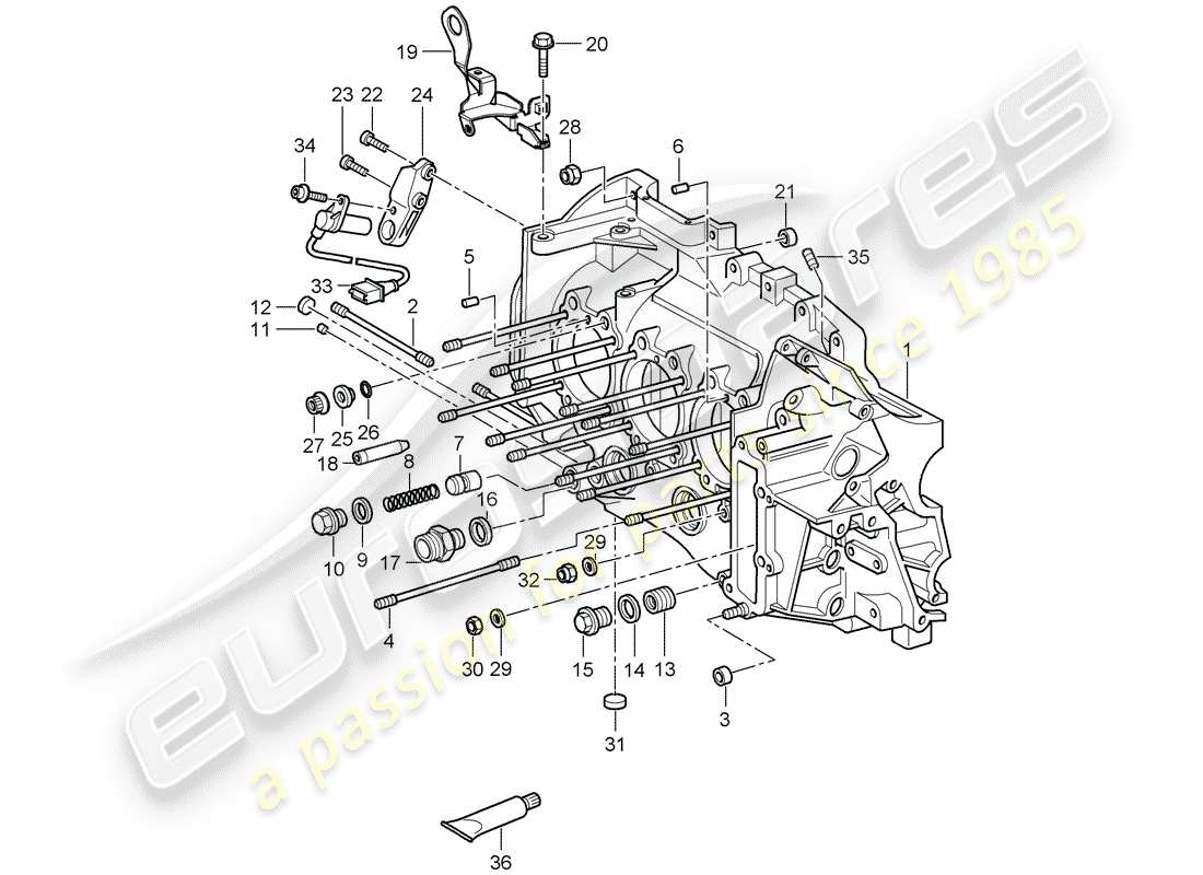 a part diagram from the porsche 997 gt3 (2009) parts catalogue