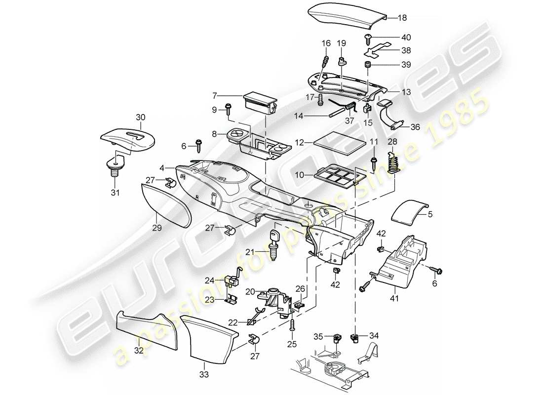 a part diagram from the porsche 996 (2004) parts catalogue