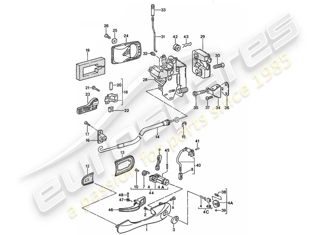 a part diagram from the porsche 968 (1994) parts catalogue