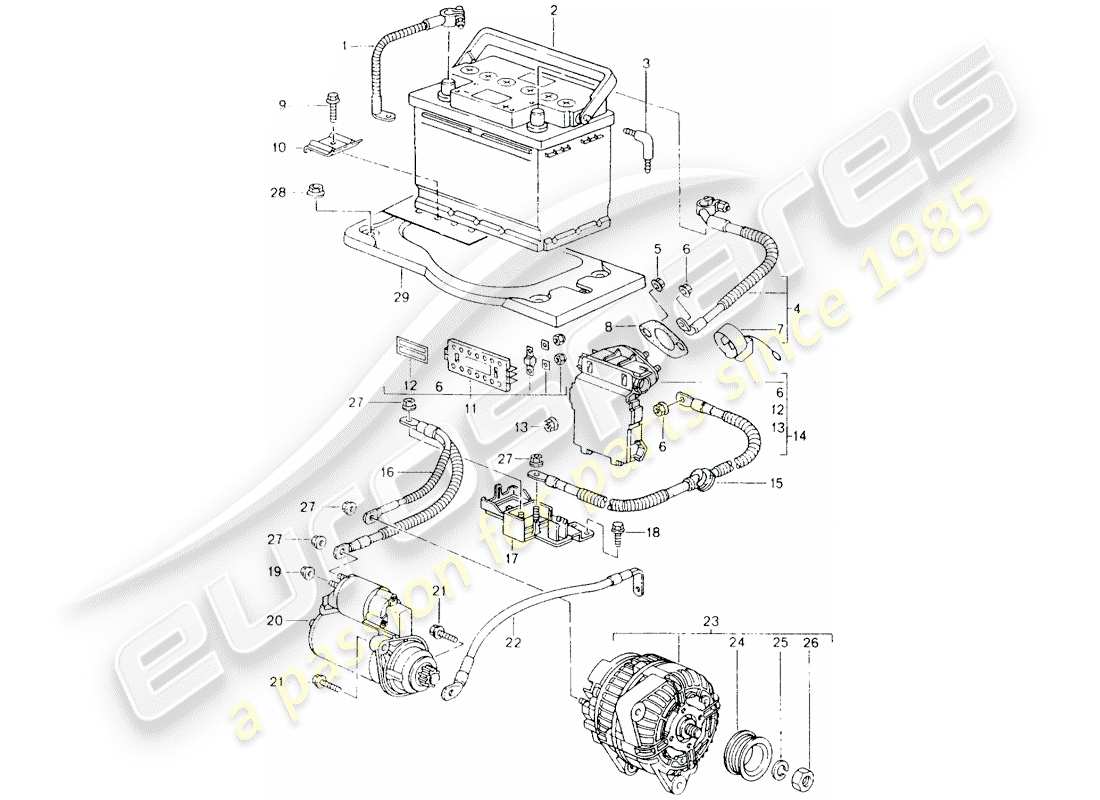 a part diagram from the porsche boxster 986 parts catalogue