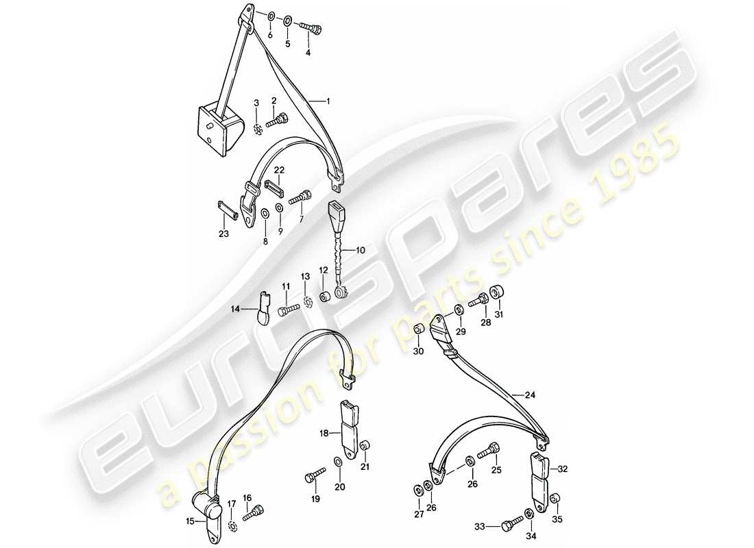 a part diagram from the porsche 928 (1980) parts catalogue