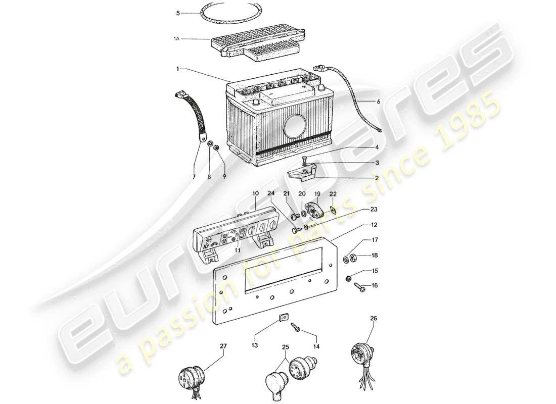 a part diagram from the porsche 914 (1971) parts catalogue