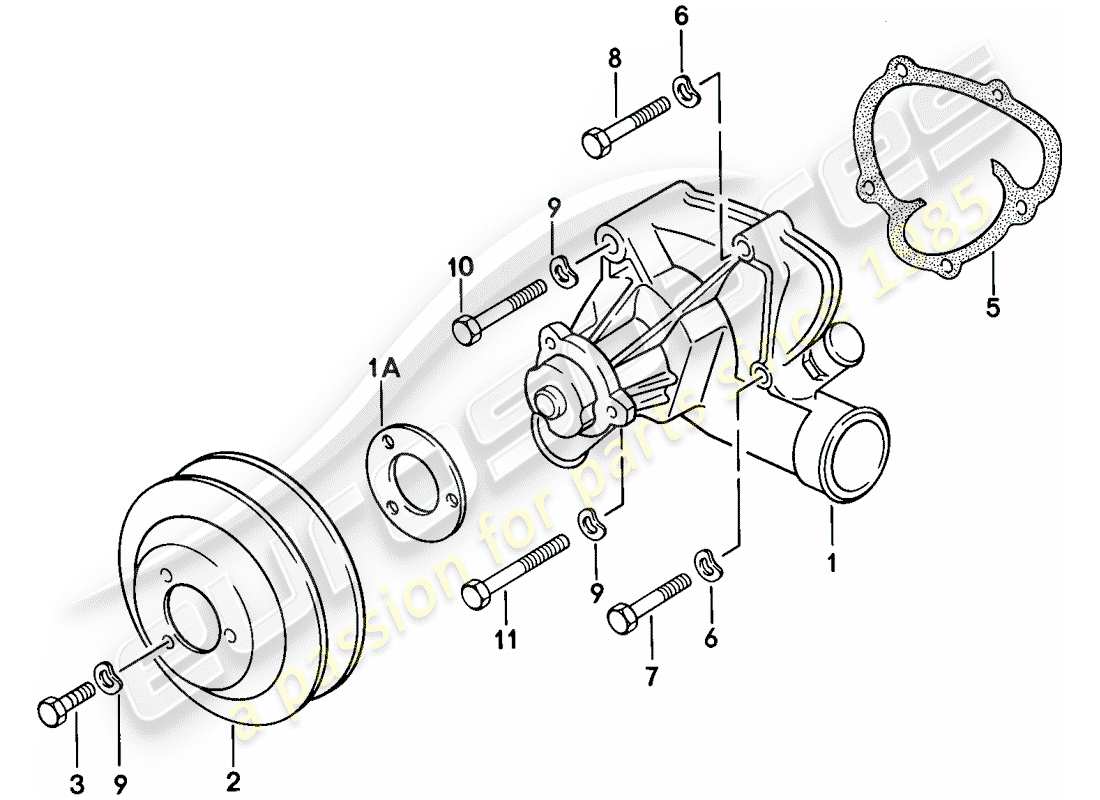 a part diagram from the porsche 924 (1976) parts catalogue