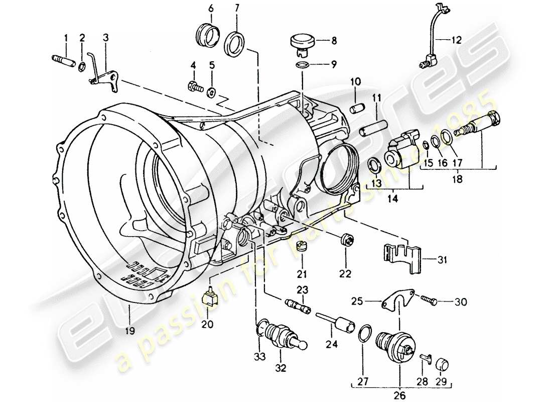 a part diagram from the porsche 928 (1993) parts catalogue