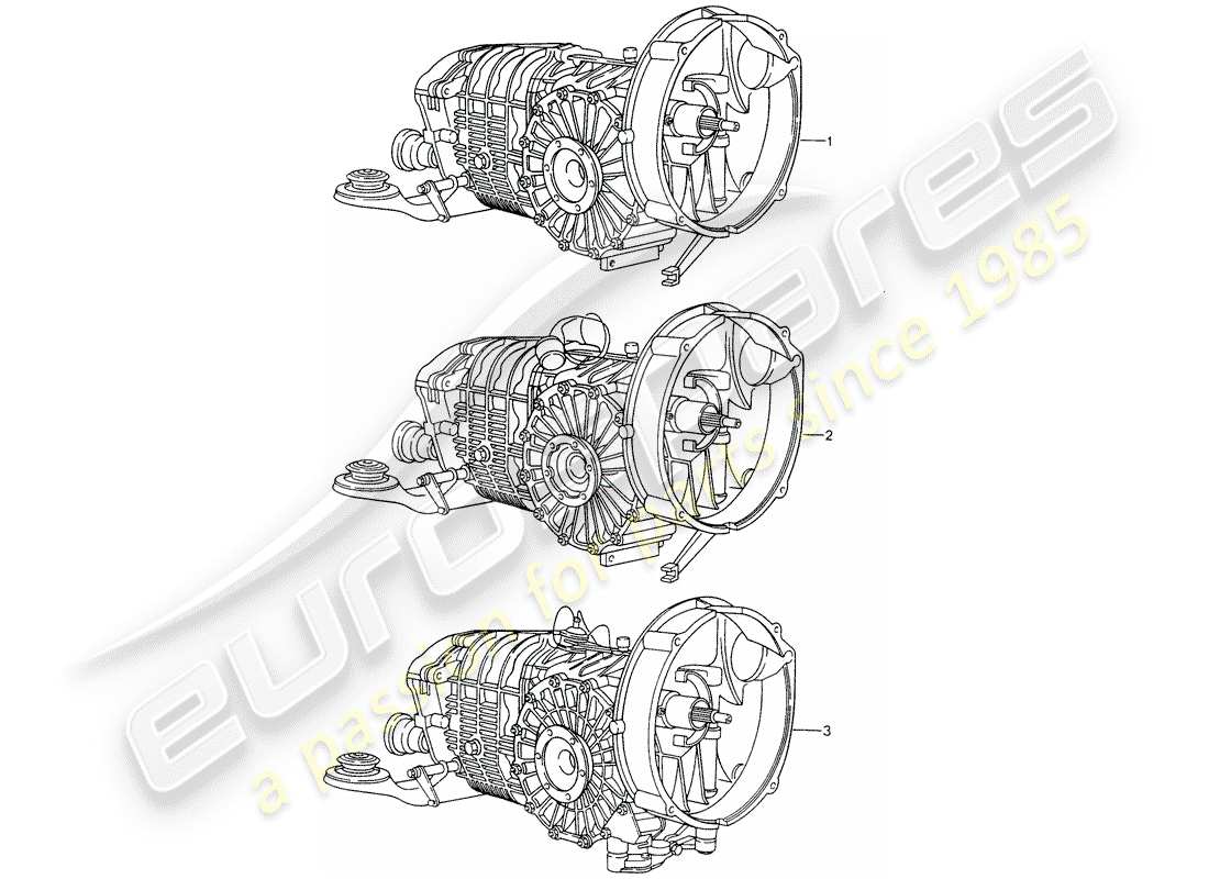 a part diagram from the porsche replacement catalogue (1995) parts catalogue