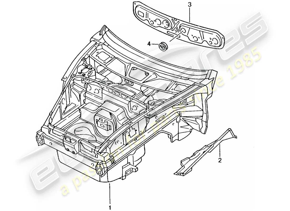 a part diagram from the porsche boxster 986 (1997) parts catalogue