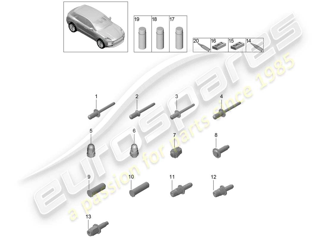 part diagram containing part number paf009074