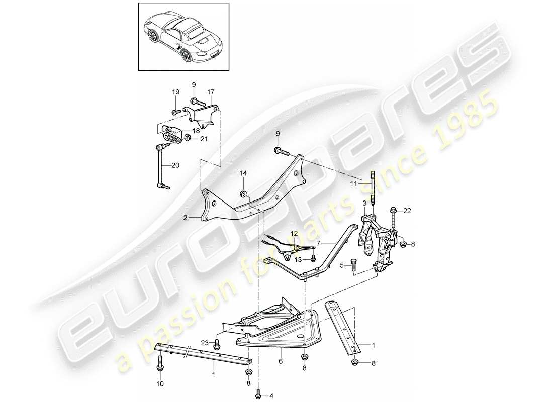 a part diagram from the porsche boxster 987 (2011) parts catalogue