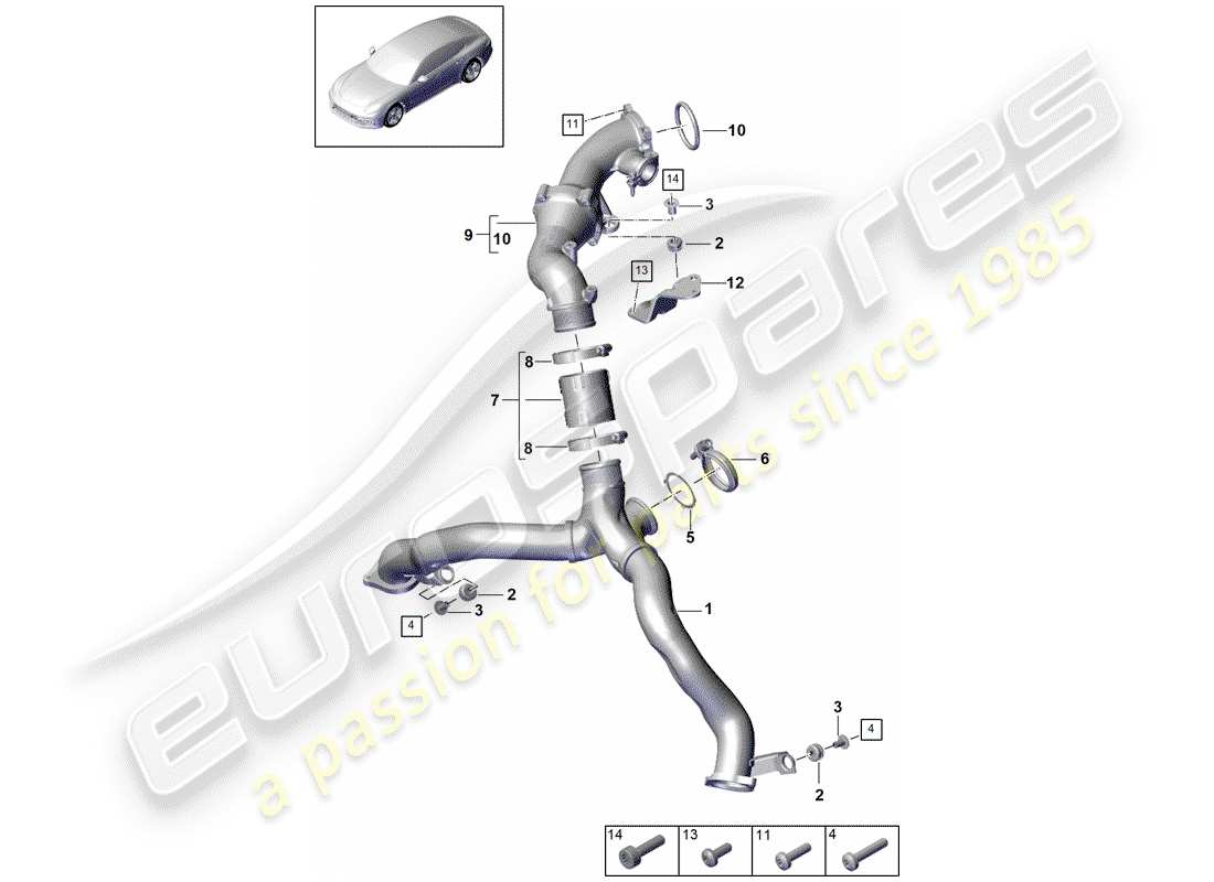 a part diagram from the porsche panamera 971 (2018) parts catalogue