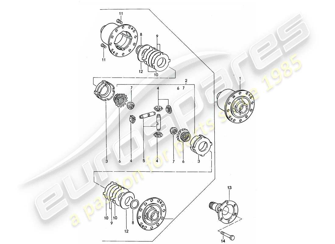 a part diagram from the porsche 968 (1993) parts catalogue