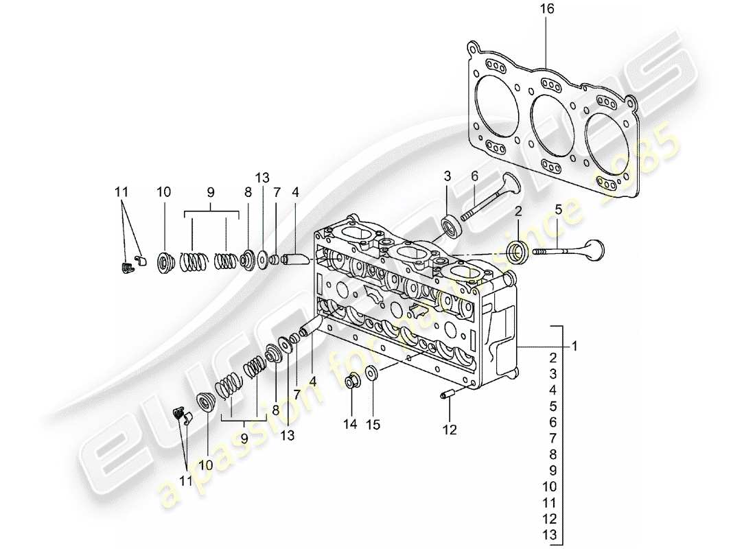 a part diagram from the porsche 996 gt3 (2004) parts catalogue