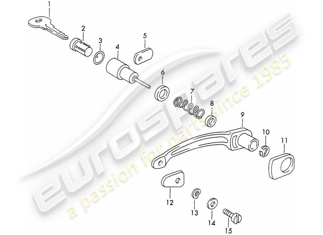 a part diagram from the porsche 356b/356c parts catalogue