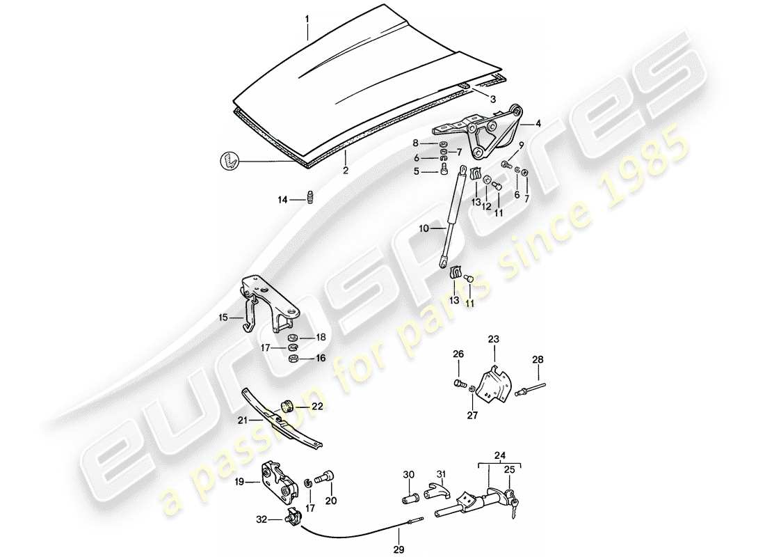 a part diagram from the porsche 911 (1989) parts catalogue