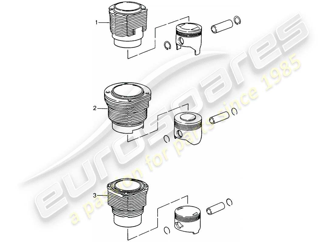 a part diagram from the porsche replacement catalogue (1972) parts catalogue