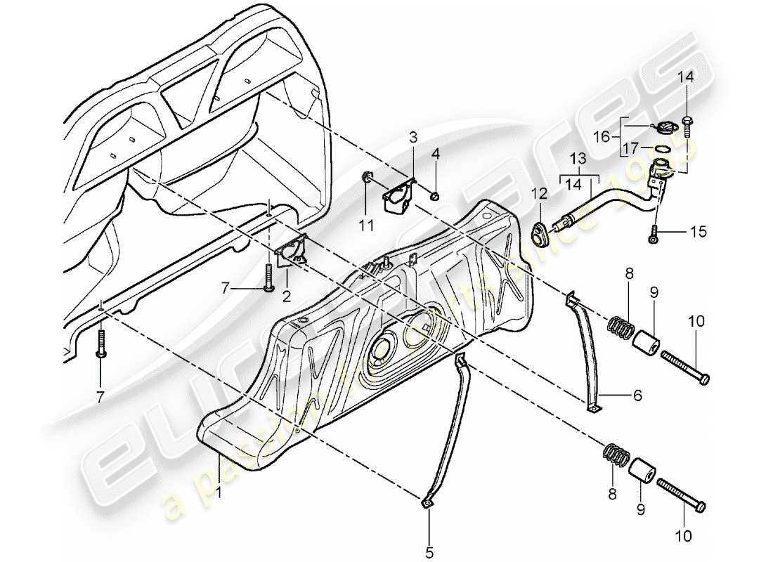 a part diagram from the porsche carrera gt parts catalogue