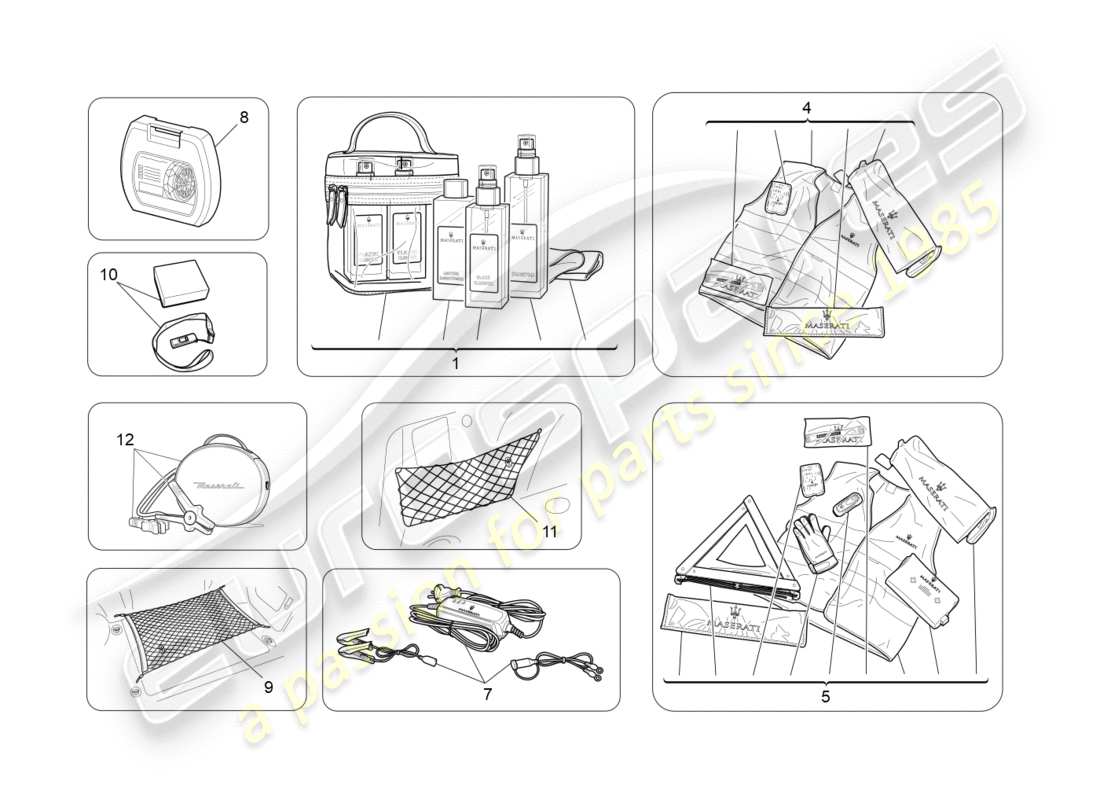 maserati granturismo s (2014) after market accessories part diagram