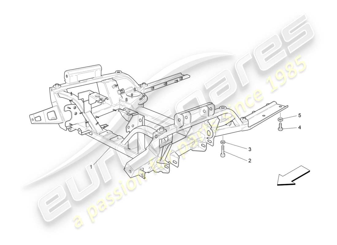 maserati granturismo s (2018) front underchassis part diagram