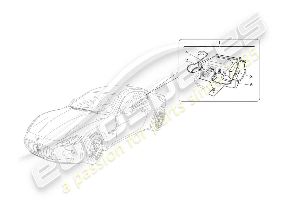 maserati granturismo (2008) alarm and immobilizer system part diagram