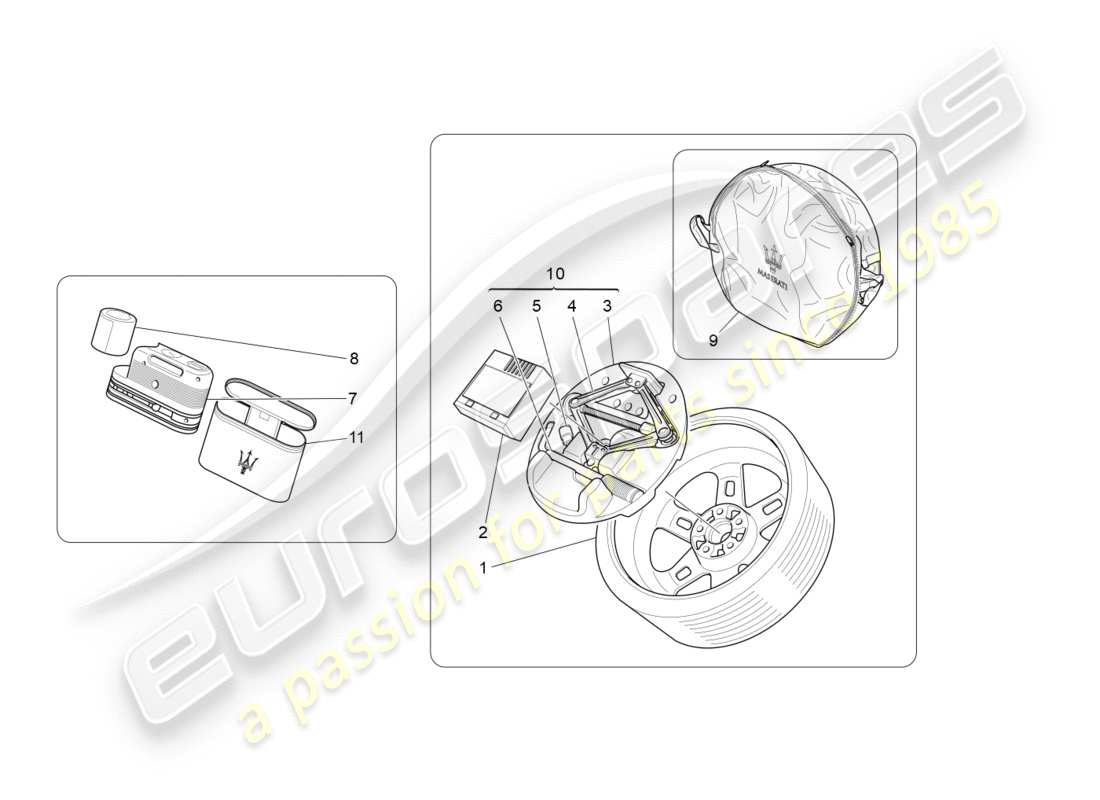 maserati granturismo s (2016) standard provided part diagram