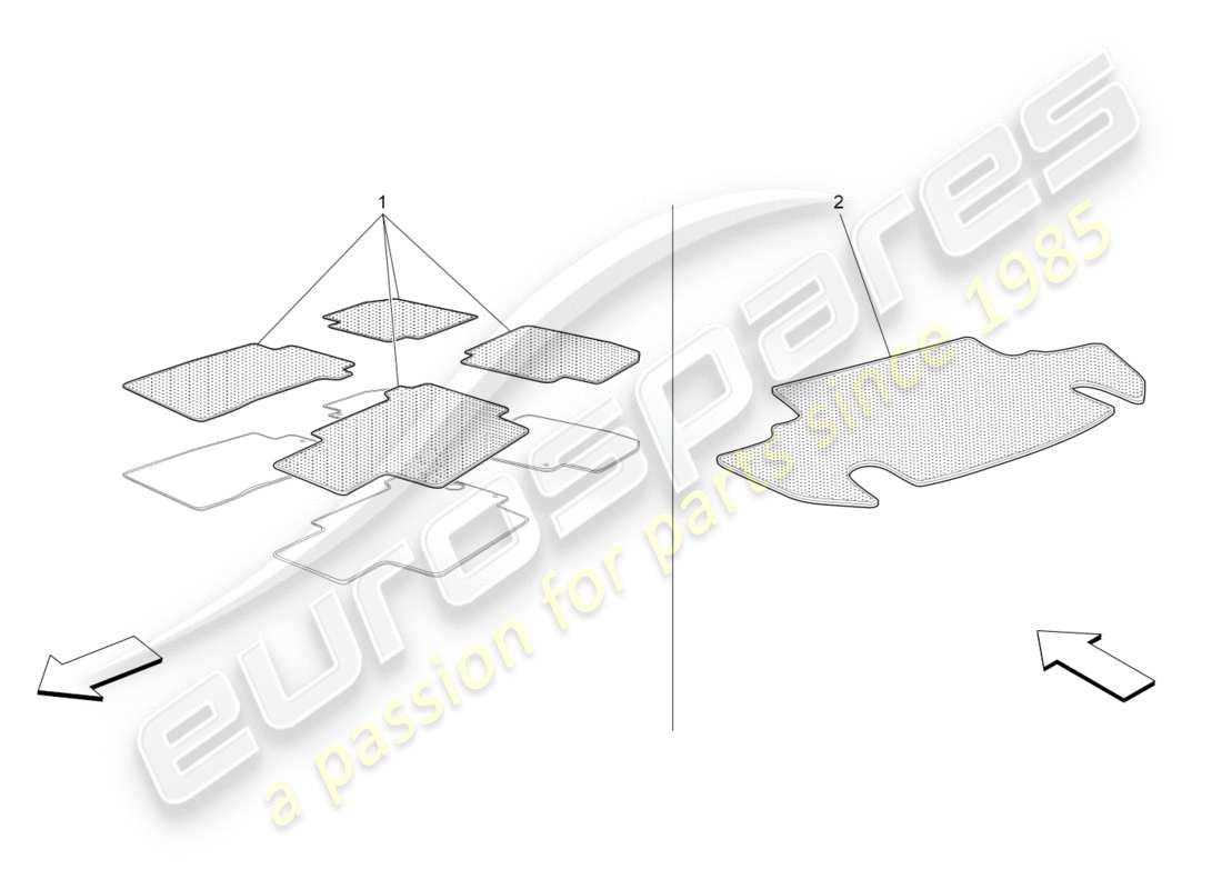 maserati granturismo s (2014) standard provided part diagram