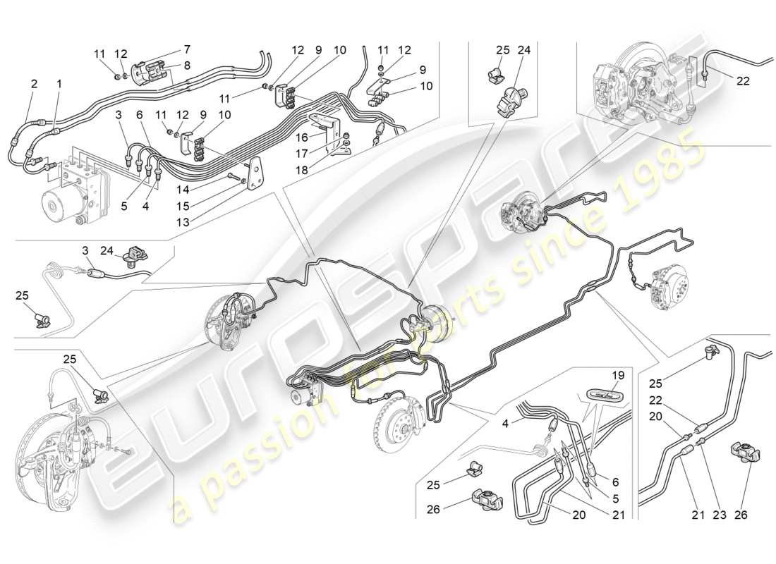 a part diagram from the maserati granturismo (2011) parts catalogue