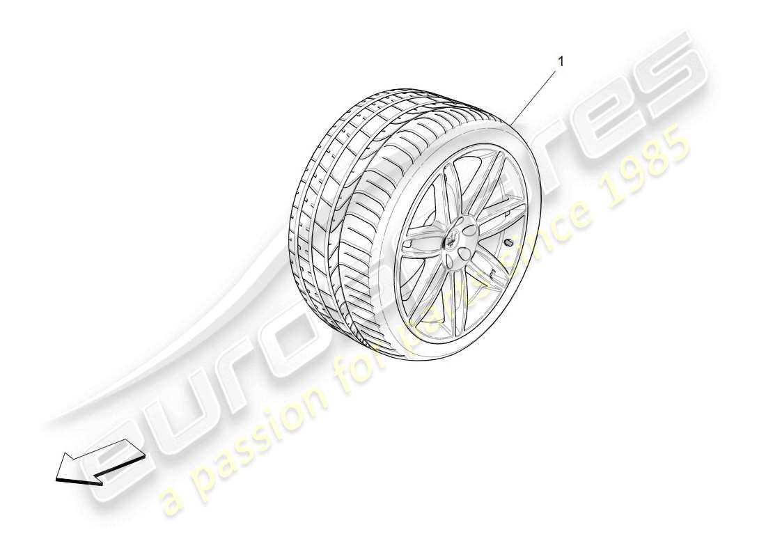 maserati granturismo (2011) cpl. wheels part diagram