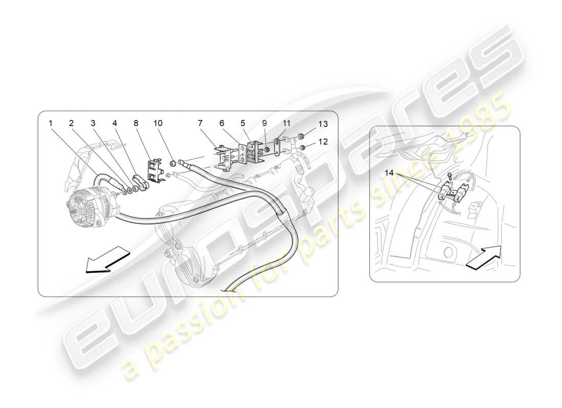 maserati granturismo (2014) main wiring part diagram