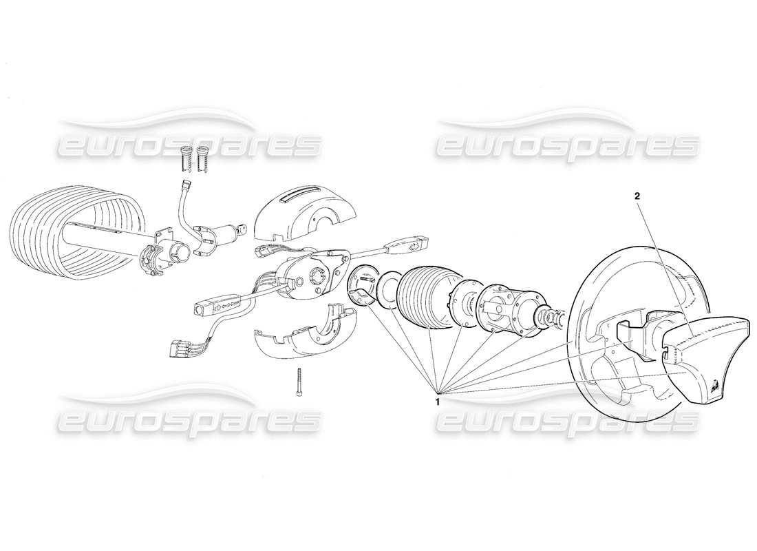 lamborghini diablo sv (1997) steering part diagram