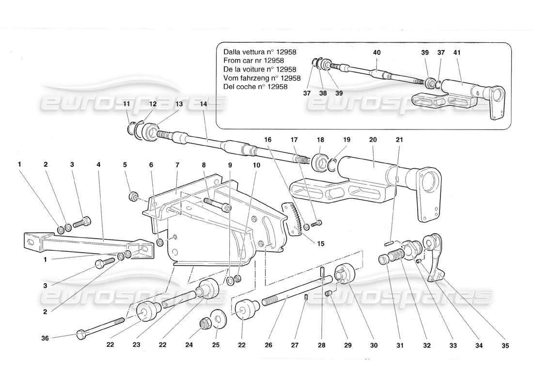 lamborghini diablo roadster (1998) steering part diagram