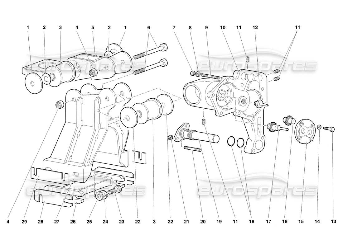 lamborghini diablo sv (1998) gearbox oil pump part diagram