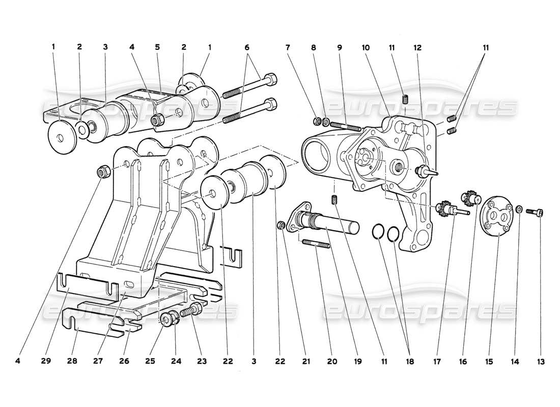 lamborghini diablo 6.0 (2001) gearbox oil pump part diagram