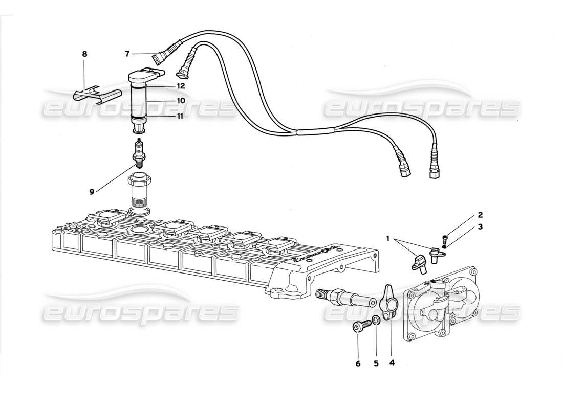 lamborghini diablo gt (1999) phase sensors and electrical components part diagram