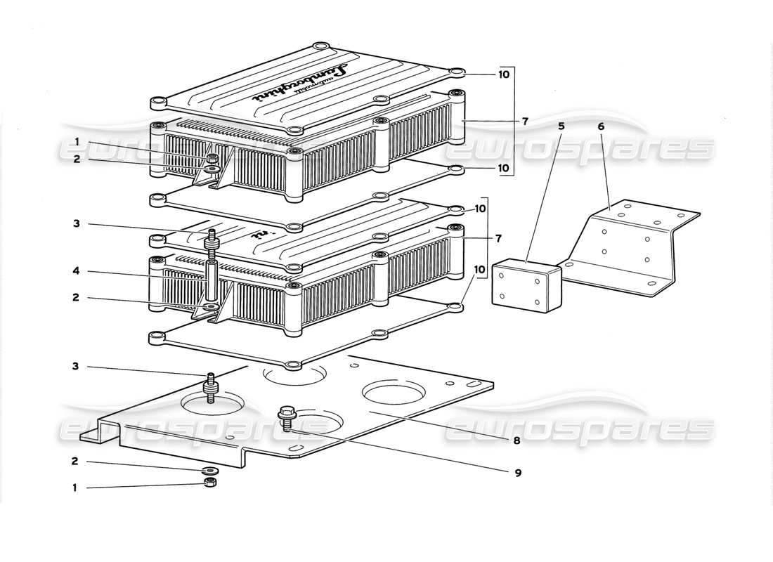 lamborghini diablo gt (1999) electronic injection units part diagram