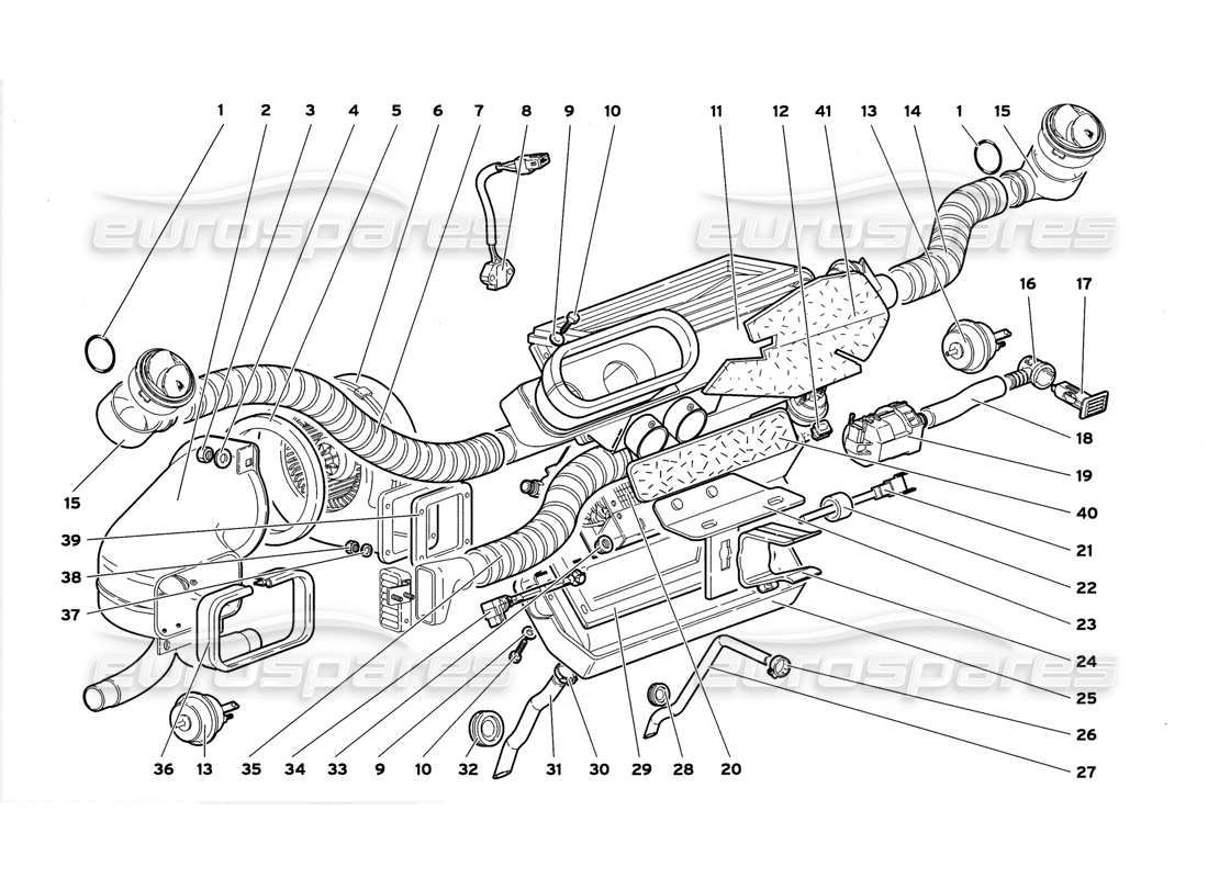 lamborghini diablo gt (1999) climate control part diagram