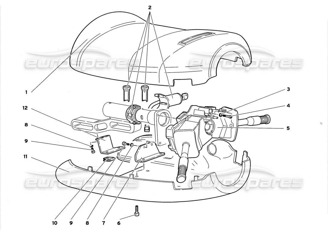 lamborghini diablo gt (1999) steering part diagram