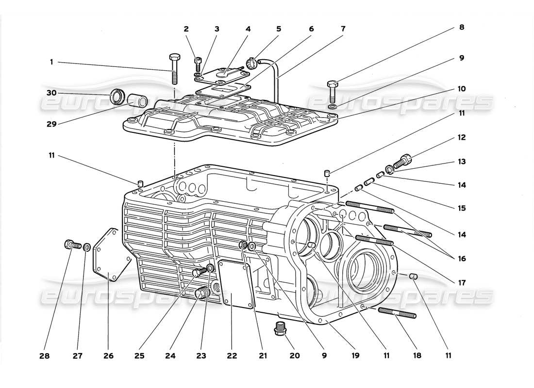 lamborghini diablo gt (1999) gearbox part diagram